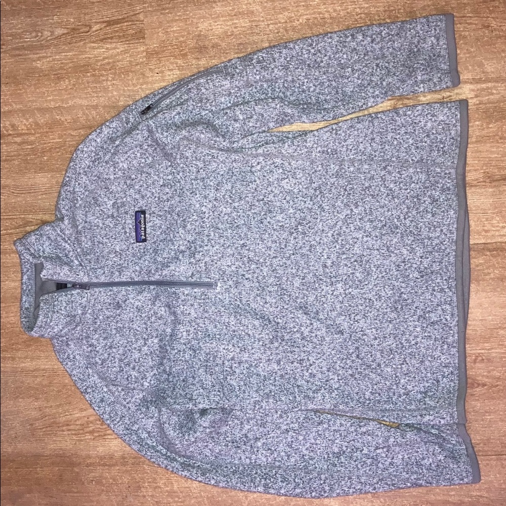 Gray Patagonia quarter-zip
